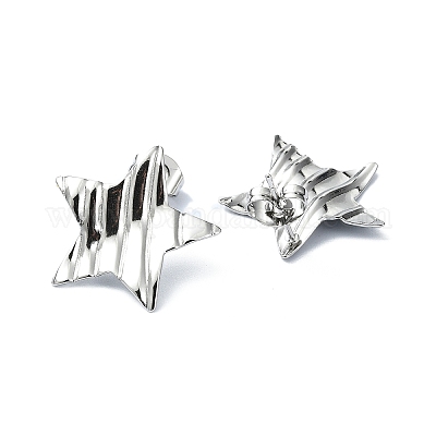 Серьги-гвоздики из нержавеющей стали 201 EJEW-K270-19P-1