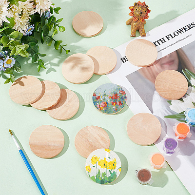 Неокрашенные деревянные кабошоны WOOD-WH0026-06B-1