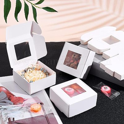 Красно-бумажные картонные шкатулки для драгоценностей CON-FH0001-31B-1