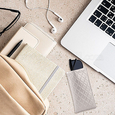 5 шт. 5-цветный чехол для солнцезащитных очков из искусственной кожи AJEW-GL0002-52-1