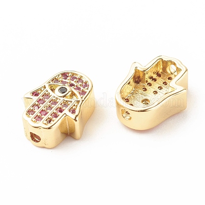 Стойки обшивки латунь кубического циркония бусы KK-B051-03G-1
