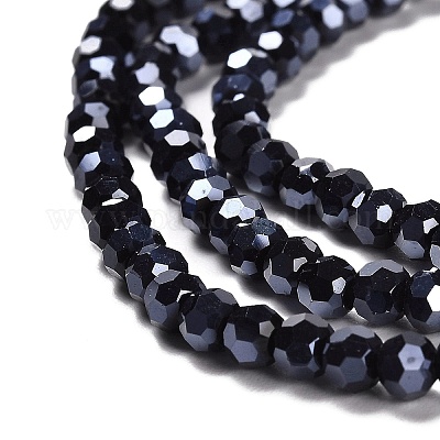 Гальванические непрозрачные стеклянные бусины EGLA-A035-P3mm-A18-1