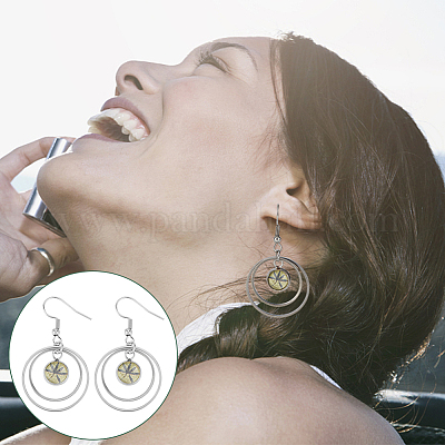 Наборы для изготовления подвесных сережек-куполов из нержавеющей стали 304 своими руками EJEW-AB00052-1