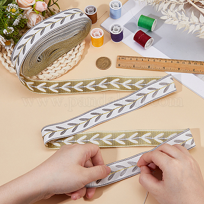 12.75 м полиэстеровая лента с узором в виде листьев OCOR-DC0001-28A-1