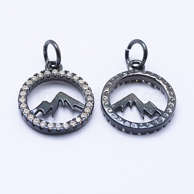 Латунные микро проложить кубического циркония подвески KK-P133-12B-NR-1