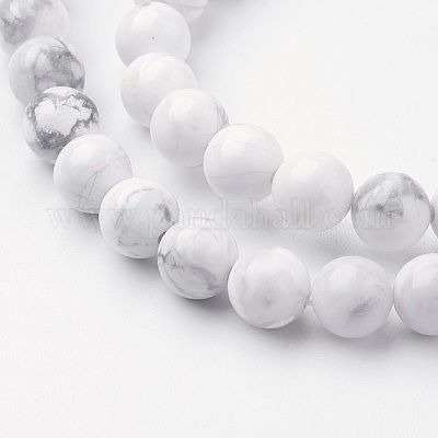 Естественно Howlite шарик нити G-G735-66-6mm-1