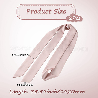 Длинный полиэстеровый шелковый шарф для женщин и девочек AJEW-WH20042-77B-1