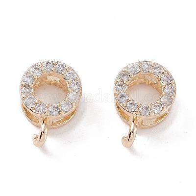 Стойки обшивки латунные микро проложить кубического циркония кулон поручительств ZIRC-F126-03G-1