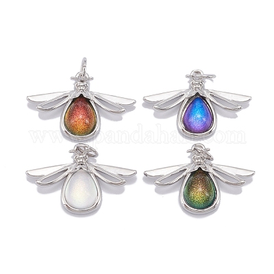 Латунь стекло кулоны KK-C223-01P-1