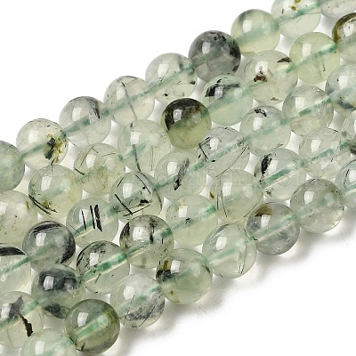 Природные пренит нитей бисера&nbsp;G-G457-6mm-03-1