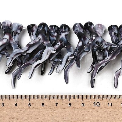 Нити бусин из непрозрачного акрила SACR-P033-02B-1