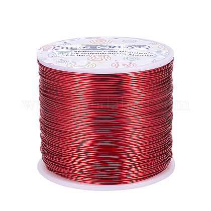 BENECREAT 20 Gauge 770FT Aluminum Wire Anodized Jewelry Craft Making Beading Floral Colored Aluminum Craft Wire - FireBrick AW-BC0001-0.8mm-05-1