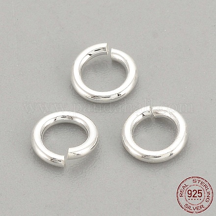 925 Sterling Silver Open Jump Rings X-STER-S002-57-1