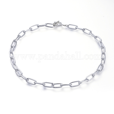 Collares de cadena de clip de aluminio NJEW-JN02796-1