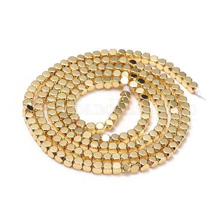 Гальванизировать немагнитных синтетический гематит бисер пряди X-G-I260-09A-1