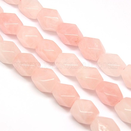 Naturelle quartz rose facettes perles losange brins G-L235A-01-1