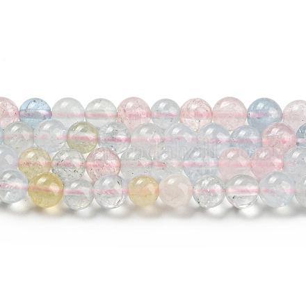 Chapelets de perles en morganite naturelle G-P503-4MM-02-1