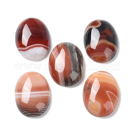 Natural Striped Agate/Banded Agate Cabochons G-H296--01D-03-1