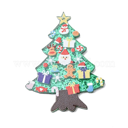 Подвески из прозрачного акрила с принтом OACR-P036-02A-1