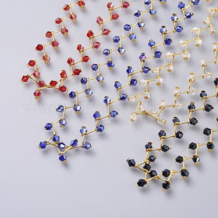 Glass Beads Choker Necklaces NJEW-JN02500-1