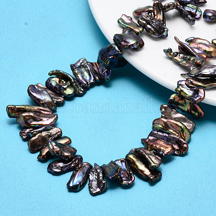 Nuggets Natural Baroque Pearl Keshi Pearl Beads Strands PEAR-R015-03-1