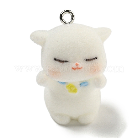 Милые подвески из флокированной смолы RESI-L043-02P-02-1