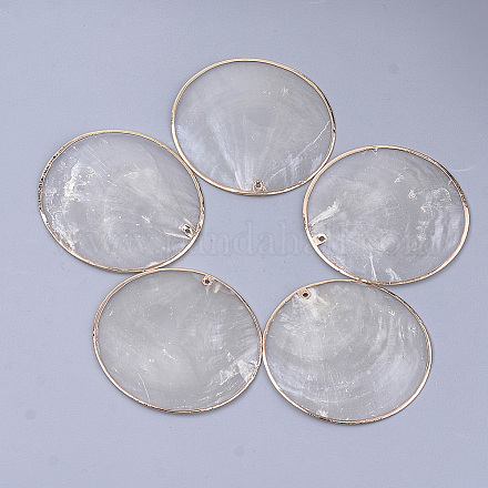 Большие подвески из натуральной оболочки Capiz LS-X-SHEL-S274-89-1