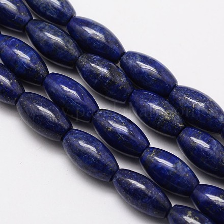 Natural Lapis Lazuli Rice Bead Strands G-M264-19-1