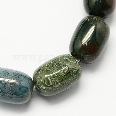 Barrel Shaped Gemstone Natural Indian Agate Stone Beads Strands G-S114-04-1