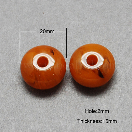 Rondelle Resin Beads X-RESI-S033-20mm-08-1