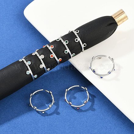 Кольца-манжеты из нержавеющей стали 304 Rhinetsone для женщин RJEW-K301-07P-1