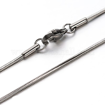 Colliers de chaînes de serpent en 304 acier inoxydable NJEW-O058-24P-1