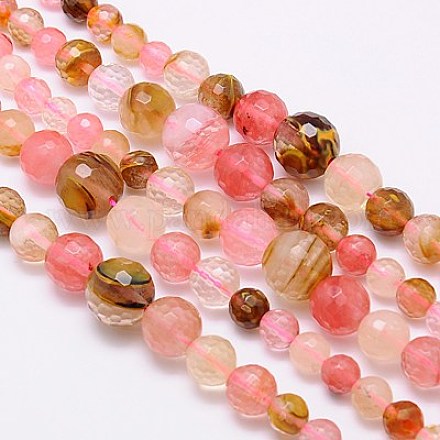 Tigerskin Glass Beads Strands G-G548-28A-1