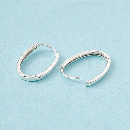 Латунные овальные серьги-кольца на петлях для мужчин и женщин KK-A172-35S-1