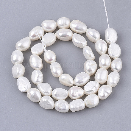 Fili di perle di perle d'acqua dolce coltivate naturali PEAR-Q015-033-1