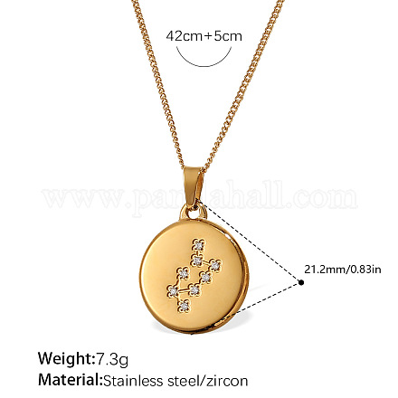 Кулон-подвеска в виде двенадцати созвездий из микропаве из нержавеющей стали 304.&nbsp;WGE6756-10-1