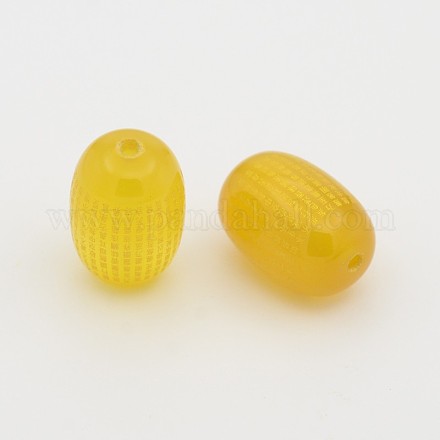 Dyed Natural Yellow Agate Barrel Beads for Buddha Jewelry G-J298-09A-1