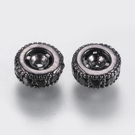 Perles de zircone cubique micro pave en Laiton ZIRC-G132-18B-1