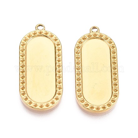 Оправы для подвесок из нержавеющей стали 304 в виде кабошонов STAS-T067-20G-1