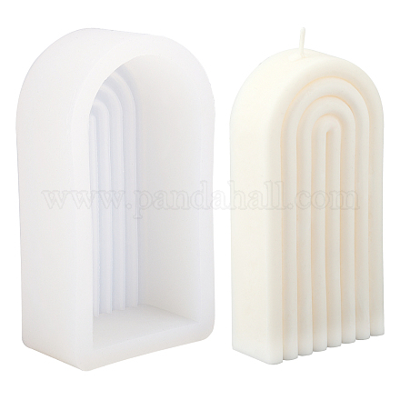 Half Oval DIY Candle Food Grade Silicone Molds DIY-WH0302-23-1