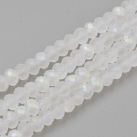 Chapelets de perles en verre électroplaqué X-EGLA-S141-6mm-01E-1