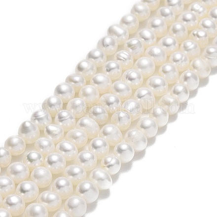 Fili di perle di perle d'acqua dolce coltivate naturali PEAR-F018-13F-01-1