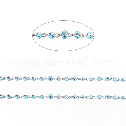 Handgefertigte Perlenkette aus Messing CHC-G011-08P-02-1