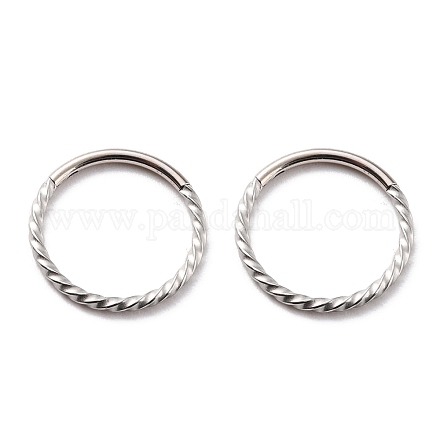 Creolen mit verdrehtem Ring für Mädchenfrauen STAS-K233-02D-P-1