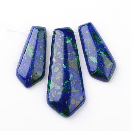 Lapis Lazuli and Malachite Stone Big Pendants G-F224-05-1