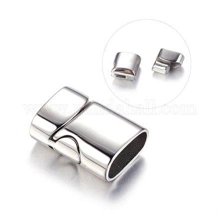 304 Stainless Steel Magnetic Clasps X-STAS-H055-4-1
