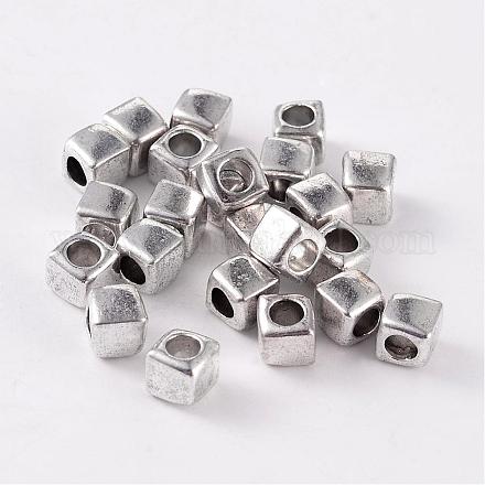Cube Tibetan Silver Spacer Beads AB227-NF-1
