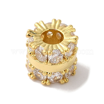 Латунные стеклянные бусины со стразами KK-B098-03G-02-1