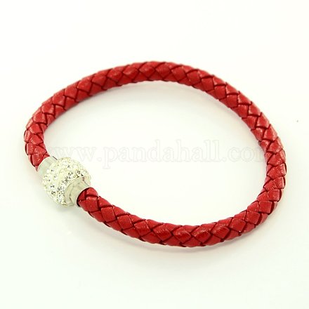 Braided Leather Cord Bracelet Makings BJEW-D283-03-1