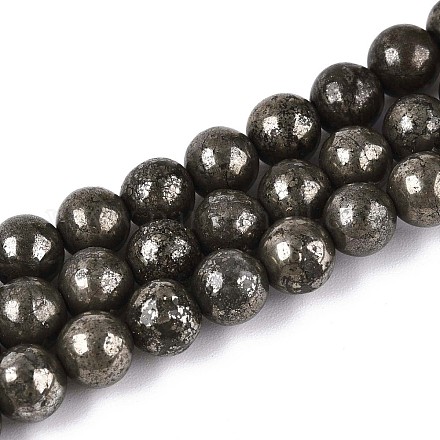 Природного пирита бисер нитей X-G-S249-01-6mm-1